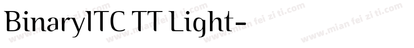 BinaryITC TT Light字体转换